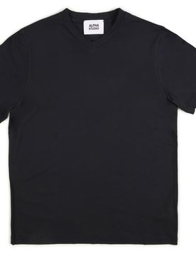 T-shirt Scollo A V M/m Ice Cotton AU-5336A 1200 NERO