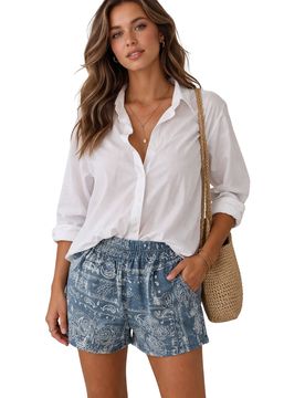 SHORTS Donna STAMPA BANDANA