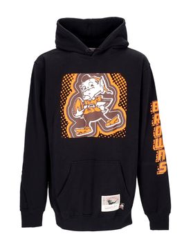 Felpa Cappuccio Uomo Nfl Big Face 7.0 Hoodie Clebro Black