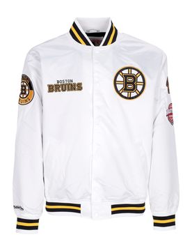 Giubbotto Bomber Uomo Nhl Hometown Lw Satin Jacket Bosbru White