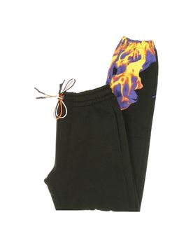 Pantalone Tuta Leggero Uomo Multi Flames Black