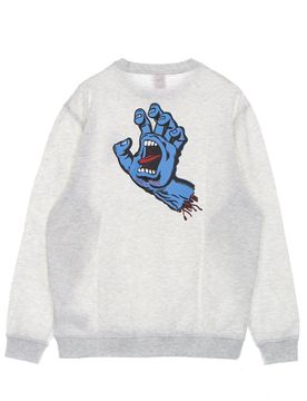 Felpa Girocollo Uomo Screaming Hand Chest Crew Athletic Heather