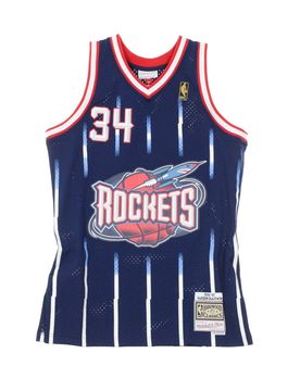 Canotta Basket Uomo Nba Swingman Jersey Hardwood Classics No 34 Hakeem Olajuwon 1996-97 Houroc Road Original Team Colors