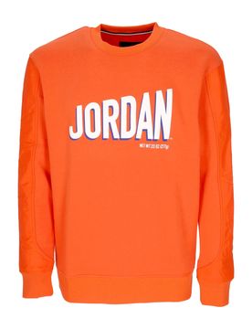 Felpa Girocollo Uomo Flight Mvp Graphic Fleece Crewneck Rush Orange/white