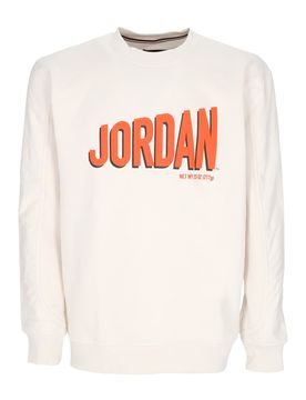 Felpa Girocollo Uomo Flight Mvp Graphic Fleece Crewneck Phantom/rush Orange/black