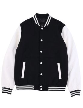 Giubbotto College Uomo Oldschool College Jacket Black/white