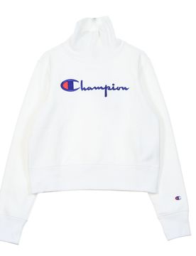 Felpa Collo Alto Corta Donna Turtle Neck L/s Sweatshirt White