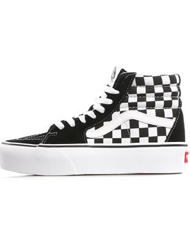 Scarpa Alta Donna Sk8-hi Platform 2 Checkerboard/true White
