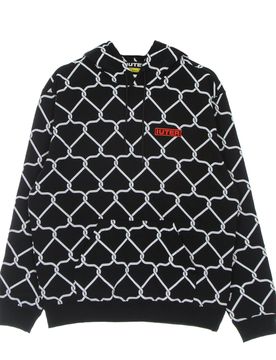 Felpa Leggera Cappuccio Uomo Net Hoodie Black