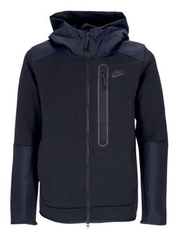 Felpa Leggera Cappuccio Zip Uomo Tech Fleece Overlay Full Zip Black/black/black