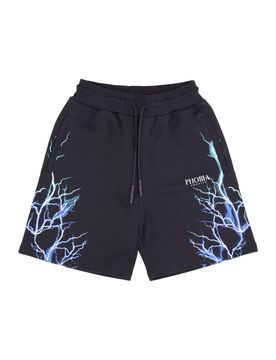 Pantalone Corto Tuta Uomo Lightning Shorts Black/blue/lightblue