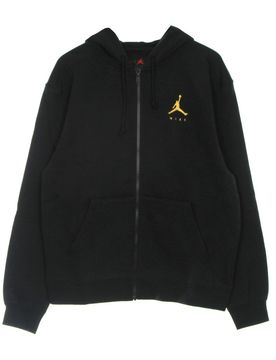 Felpa Cappuccio Zip Uomo Jumpman Fleece Full-zip Black/pollen