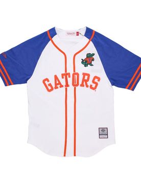 Casacca Bottoni Uomo Ncaa Practice Day Button Front Jersey Flogat White