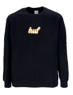 Felpa Girocollo Donna Italicized Crewneck Black