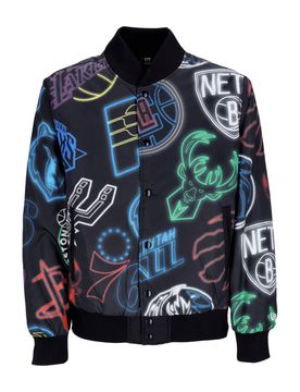 Giubbotto Bomber Uomo Nba All Over Print Bomber Black/multi