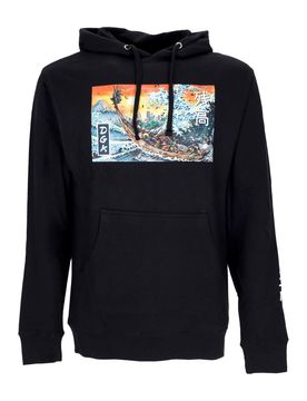 Felpa Cappuccio Uomo Big Timers Hooded Fleece Black