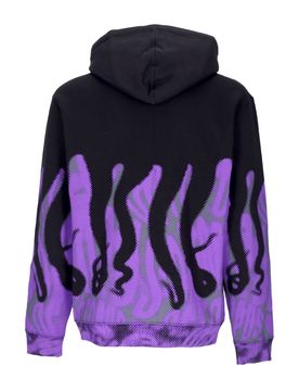 Felpa Cappuccio Uomo Half Tone Hoodie Black/purple