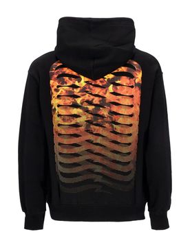 Felpa Leggera Cappuccio Uomo Ribs Hell Hoodie Black