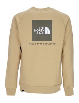 Felpa Girocollo Uomo Raglan Redbox Crewneck Khaki Stone