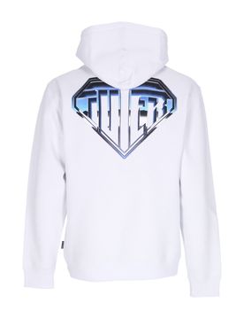 Felpa Cappuccio Uomo Metal Logo Hoodie White