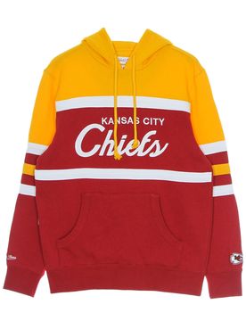 Felpa Cappuccio Uomo Nfl Head Coach Hoody Kanchi Gold/red