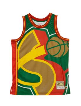 Canotta Tipo Basket Uomo Nba Big Face Jersey Seasup Original Team Colors