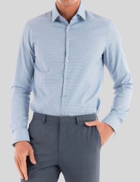 CAMICIA 3TONE LINEAR PATTERN SLIM SHIRT