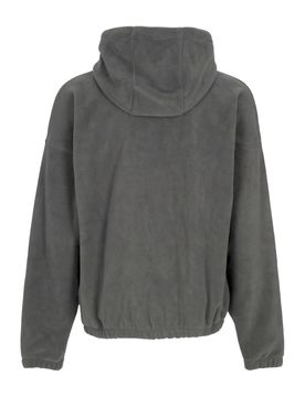 Felpa Cappuccio Uomo Club+ Polar Fleece Hoodie Iron Grey/black