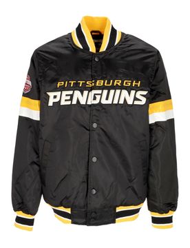 Giubbotto Bomber Uomo Nhl Home Game Satin Jacket Pitpen Original Team Colors