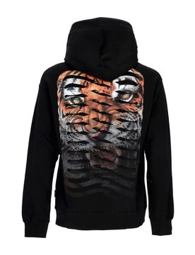 Felpa Cappuccio Uomo Ribs Tiger Hoodie Black