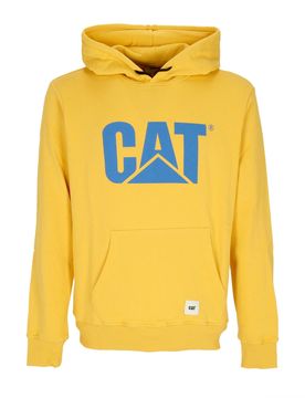 Felpa Cappuccio Uomo Logo Hoodie Cat Yellow