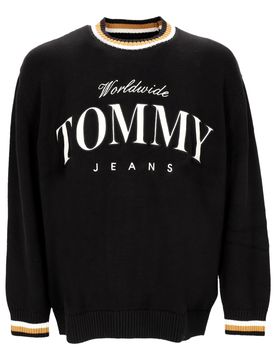 Felpa Leggera Girocollo Uomo Boxy Varsity Crewneck Ext Black