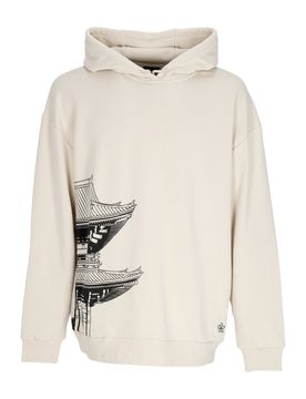 Felpa Leggera Cappuccio Uomo Bench Tokyo Over Hoodie Beige/black