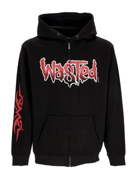 Felpa Cappuccio Zip Uomo Blind Zip Hoodie Black