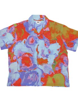Camicia Manica Corta Uomo Sometimes Woven Blue Multi