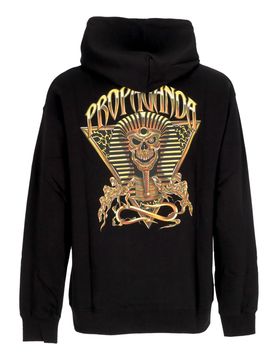 Felpa Leggera Cappuccio Uomo Triangle Pharao Hoodie Black