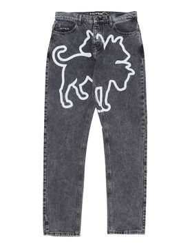 Jeans Uomo Logo Regular Denim X Club Dogo Dark Grey