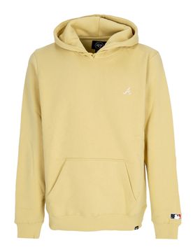 Felpa Cappuccio Uomo Mlb Base Runner Emb Burnside Hoodie Atlbra Light Gold