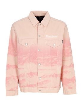 Giubbotto Jeans Uomo Mountain Print Astro Denim Jacket Pink
