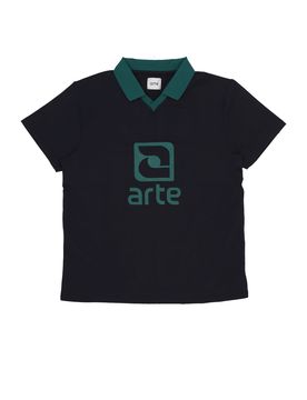 Polo Manica Corta Uomo Logo Collar Tee Black/green