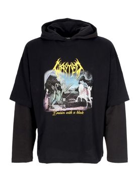 Maglietta Manica Lunga Uomo Tale Hoodie Age Black/faded Black
