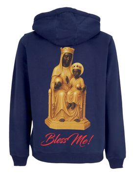 Felpa Cappuccio Uomo Marias Di Monserrat Hoodie Light Navy