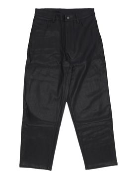 Pantalone Lungo Uomo Faux Leather Casper Pant Black