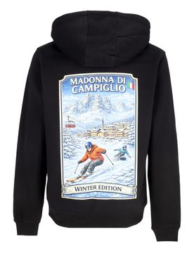 Felpa Cappuccio Uomo Holidays Winter Edit Madonna Campiglio Hoodie Black
