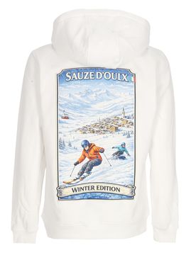 Felpa Cappuccio Uomo Holidays Winter Edit Sauze D'oulx Hoodie White
