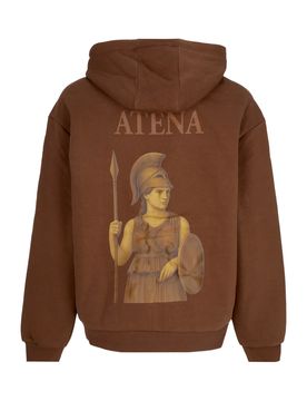 Felpa Cappuccio Zip Uomo Gods Atena Full Zip Hoodie Chocolate Brown