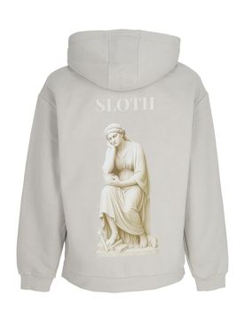 Felpa Cappuccio Uomo 7sins Sloth Hoodie Light Asphalt