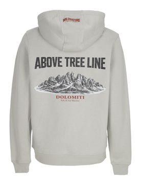Felpa Cappuccio Uomo Wn Above Treeline Dolomiti Pale Hoodie Light Asphalt