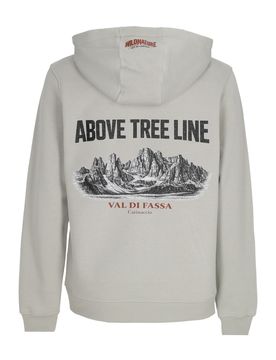 Felpa Cappuccio Uomo Wn Above Treeline Valdifassa Hoodie Light Asphalt