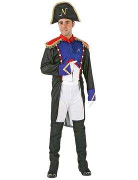 Herrenkostüm Französischer Kaiser weiß/blau/schwarz